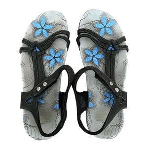 ABEO Black Fantine Vibram Comfort Sandals SIZE 8M